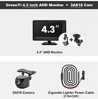 Монітор GreenYi 4,3/5/7 дюймів AHD IPS  1080P нічного бачення  170° камера водонепроникна