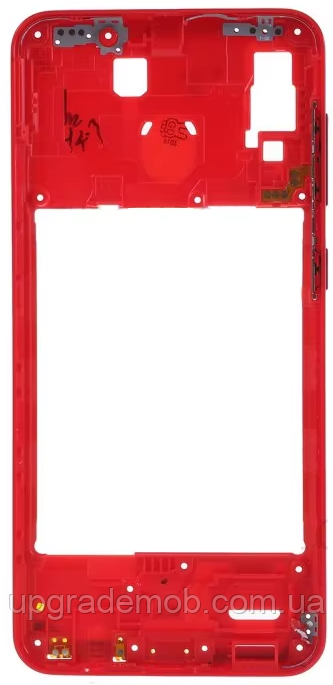 Рамка корпусу Samsung A205 Galaxy A20 червона, фото 1