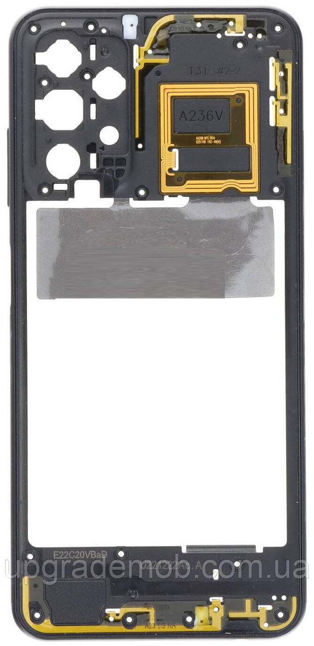 Рамка корпусу Samsung A236 Galaxy A23 5G чорна, фото 1