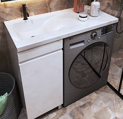 Підлогова тумба 100 см під пральну машину Кароліна з раковиною Snail Фенікс 1000KMN159L