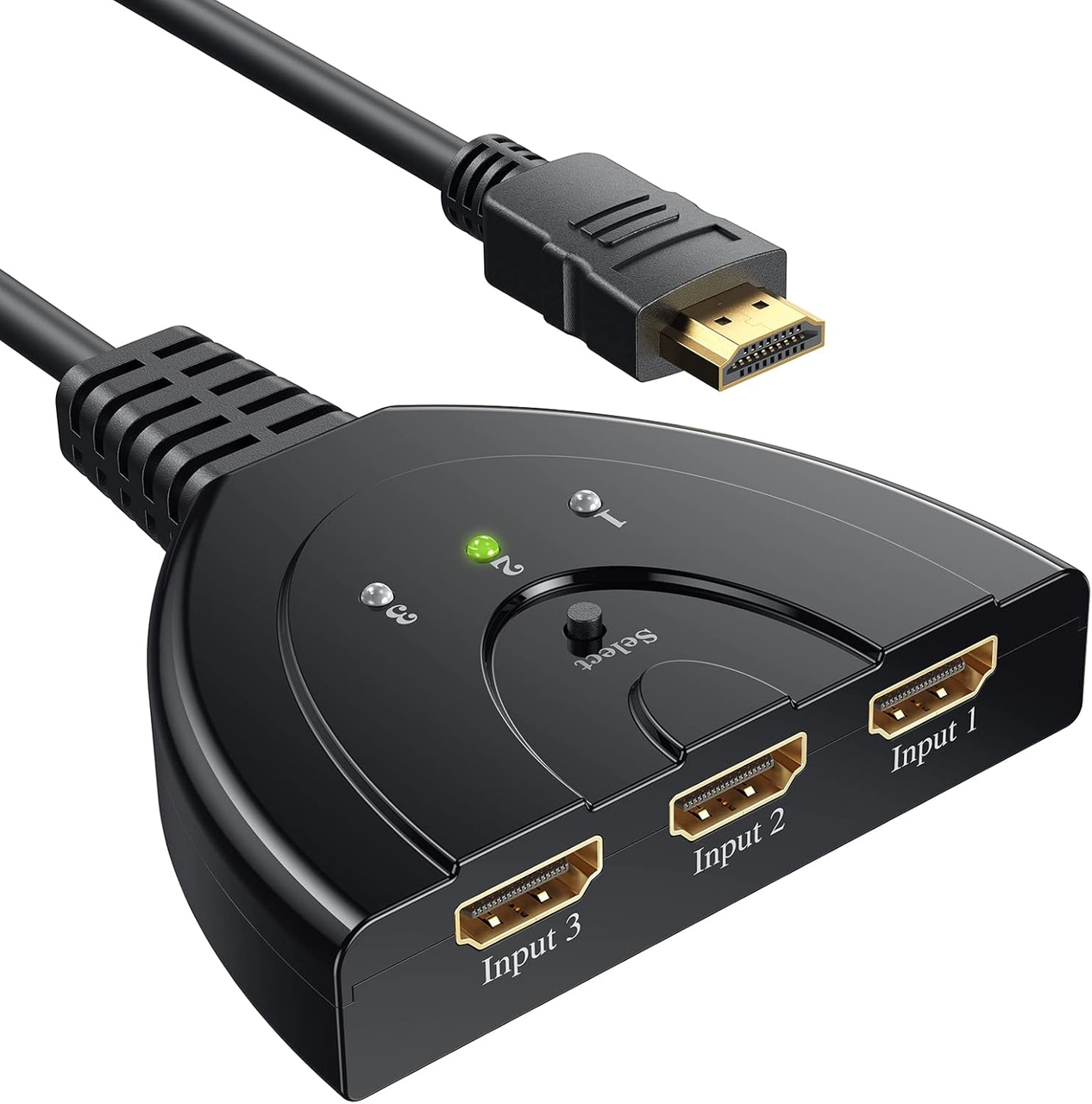 HDMI-перемикач GANA з 3 портами (чорний)