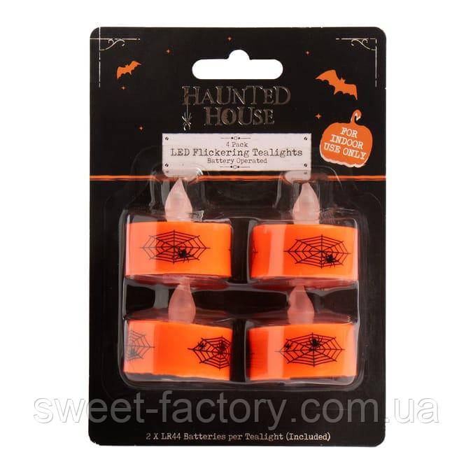 Свічки Haunted House LED Flickering Tealights Halloween 4s