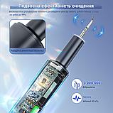 Ультразвуковий електричний очищувач зубів з LED-підсвічуванням, 4 режими, 4 змінні насадки (зелений), фото 3