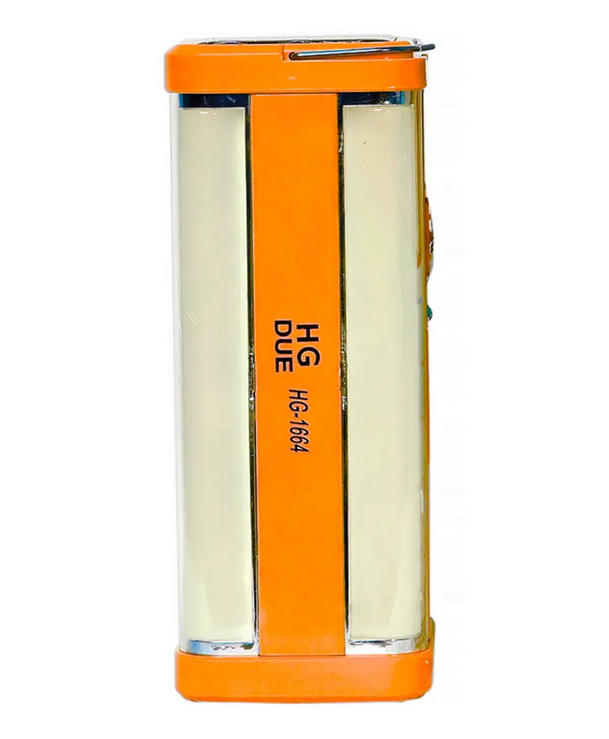 Ліхтар кемпінговий акумуляторний на сонячній батареї, 2 режими світіння, 80 LED, помаранчевий