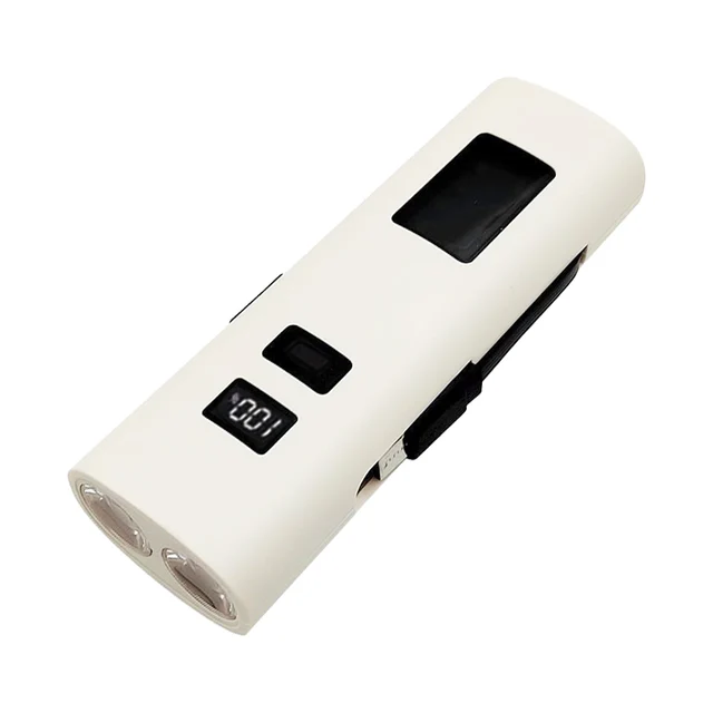 Ліхтар велосипедний з акумулятором і функцією power bank, акумулятор 2800мАг, зарядка від USB Type-C, білий, фото 1