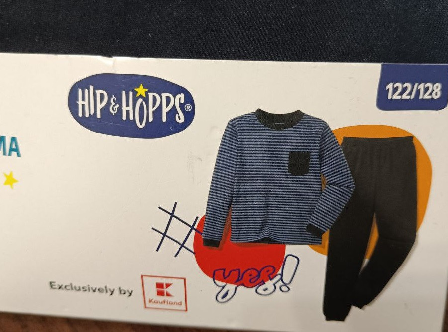 Піжама дитяча для хлопчика HIP&HOPPS синя в смужку розміри 122-152