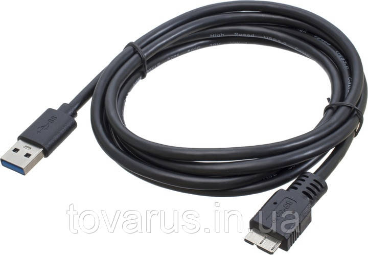 Кабель підключення USB-3.0 - micro-USB-type B чорний 3 метри