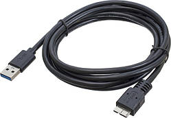 Кабель підключення USB-3.0 - micro-USB-type B чорний 3 метри