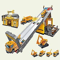 Автотрек гоночна траса дитяча Парковка спецтранспорту станція катапульта для машин з механічним запуском