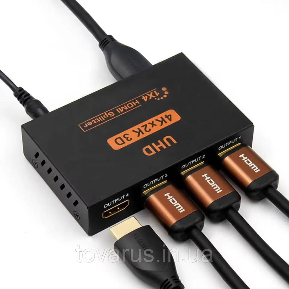 HDMI сплітер 1 в 4 порти Full HD 2K 4K 1080p
