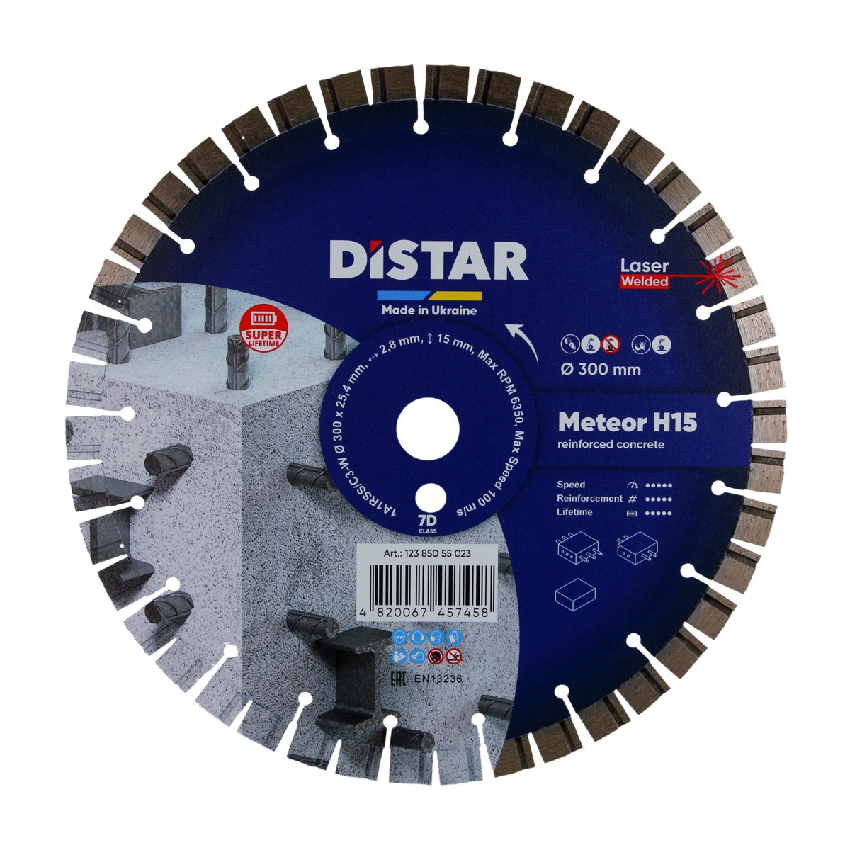 Круг алмазний відрізний Distar 1A1RSS 300 Meteor H15