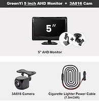 Монітор GreenYi 4,3/5/7 дюймів AHD IPS  1080P нічного бачення  170° камера водонепроникна