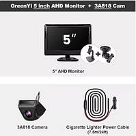 Монітор GreenYi 4,3/5/7 дюймів AHD IPS  1080P нічного бачення  170° камера водонепроникна