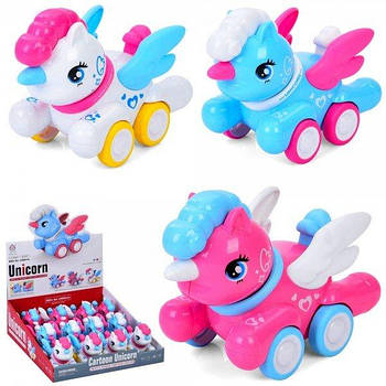 Іграшка Єдиноріг на колесах, інерція HY-191 G-Rich