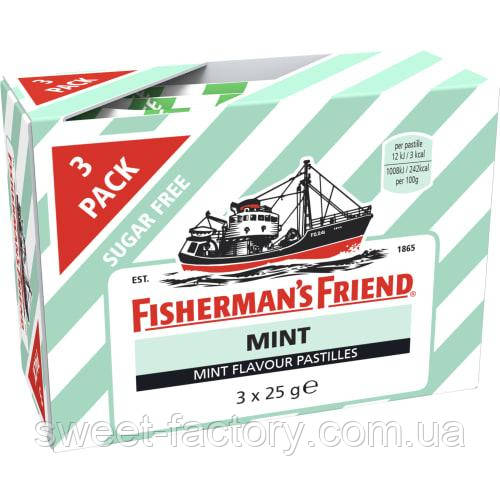 Пастилки Fisherman's Friend Mint 3s 75g