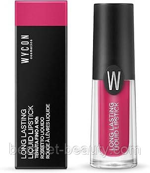 Рідка матова помада для губ Wycon Long Lasting Liquid Lipstick (10 fuchsia bubble), фото 1