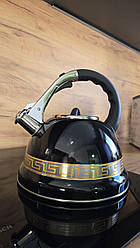 Чайник 3л. чорний PETERHOF PH-15645 для плити зі свистком