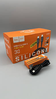 Кабель HOCO X101 Type-C to Type-C Assistant 60W silicone charging data cable