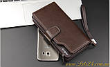 Шкіряний чоловічий клатч Baellerry портмоне коричневий гаманець, фото 7