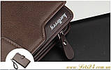 Шкіряний чоловічий клатч Baellerry портмоне коричневий гаманець, фото 5