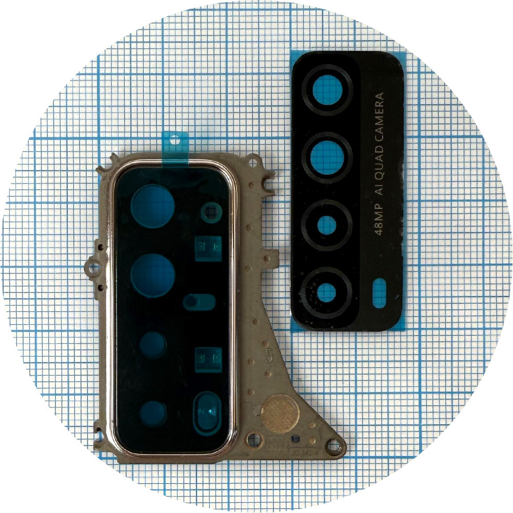 Скло камери Huawei P Smart 2021 PPA-LX1 (у сірій рамці), фото 1