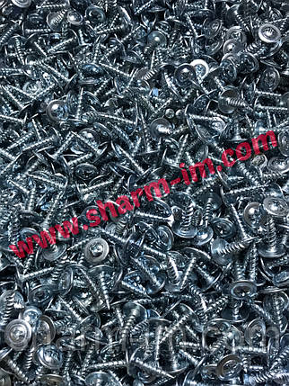 Саморіз з пресшайбою Redfix 4,2х16 мм Гострий Оцинкований, фото 2