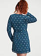 Халат Victoria's Secret Modal Lace-Trim Robe (Blue Shibori Hearts) M/L, фото 3