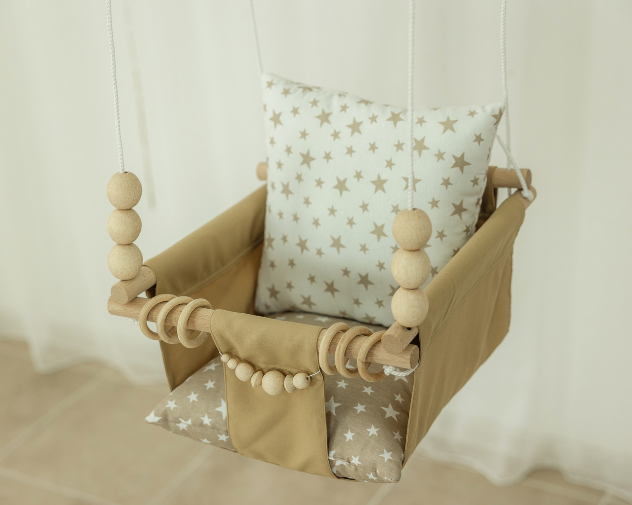 Підвісна гойдалка Ловець снів, гойдалка для дітей, фото 1