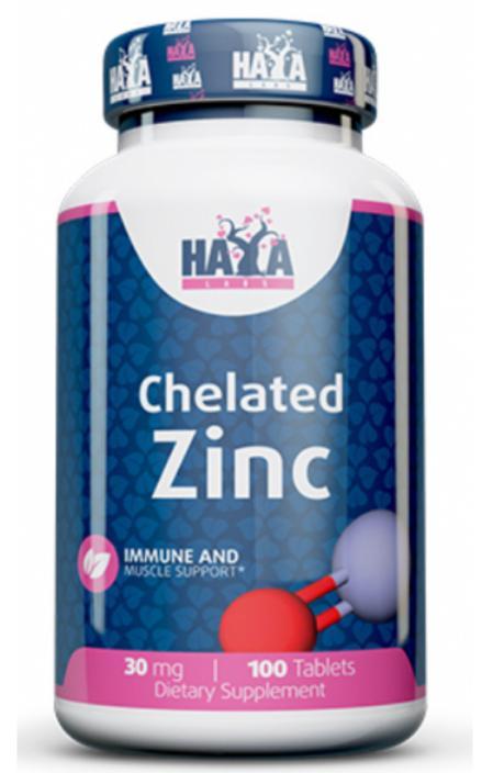 L-тирозин Haya Labs Zinc Bisglycinate 30 мг 100 таблеток