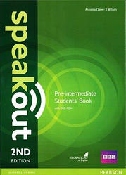 Speakout 2nd Pre-Intermediate SB+DVD (підручник)