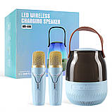 Блютуз колонка з мікрофоном Bluetooth Speaker & 1 Microphone  A68 Blue, фото 2