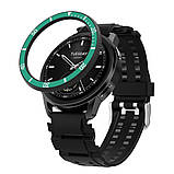 Безель Green та силіконовий ремінець для смарт годинника Xiaomi Watch S3/S4, фото 2