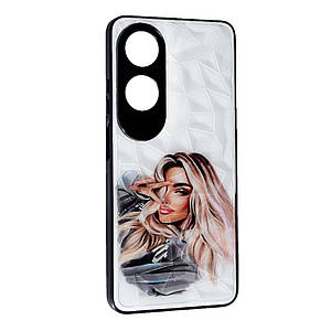 Чехол Prisma Ladies New для Oppo A60 Girl in a hoodie
