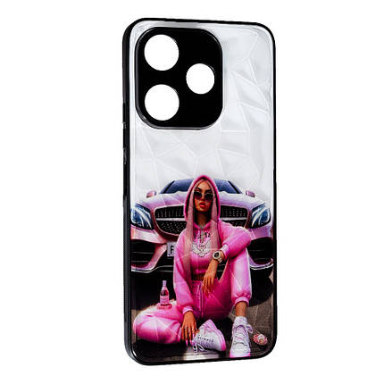 Чехол Prisma Ladies New для Xiaomi Redmi 13/Poco M6 Pink Car, фото 1