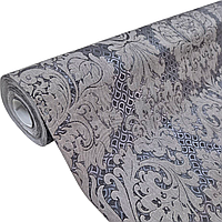 Шпалери вінілові на флізеліновій основі Marburg 57555, чорні, сірі для гостьової кімнати, коридору, вітальні