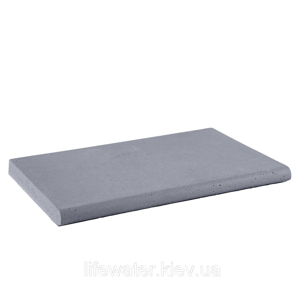 Камінь 33 бортовий плоский 50x33, Rustique bullee, тон Gris 310085