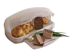 Хлібница пластикова з кух. дошкою 480*175*300мм бежев ТМ КОНСЕНСУС