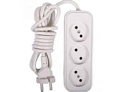 Подовжувач без заземлення 3 гнізда 10м ТМ FLBI Solmir