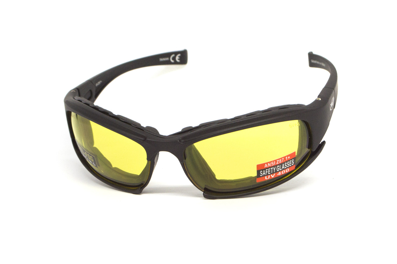 Окуляри захисні з ущільнювачем Global Vision Assault (yellow) Anti-Fog, жовті, фото 1