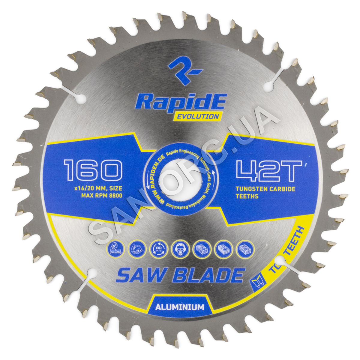 Пильний диск по Алюмінію RapidE 160х20/16х42Т Aluminium Basic Series