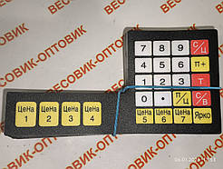 Наклейка "самоклейна" на кнопки для ваг 30, 35, 40 кг (Оригінал) Олімп, Світ ваг і т.д. Розмір 160х78мм