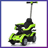 Дитяча електромобіль каталка толокар 3 в 1 з батьківською ручкою Lamborghini M 5781 Зелений, фото 2