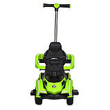 Дитяча електромобіль каталка толокар 3 в 1 з батьківською ручкою Lamborghini M 5781 Зелений, фото 4