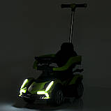 Дитяча електромобіль каталка толокар 3 в 1 з батьківською ручкою Lamborghini M 5781 Зелений, фото 9