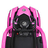 Дитяча електромобіль- каталка толокар 3 в 1 з батьківською ручкою Lamborghini M 5781 Рожевий, фото 9