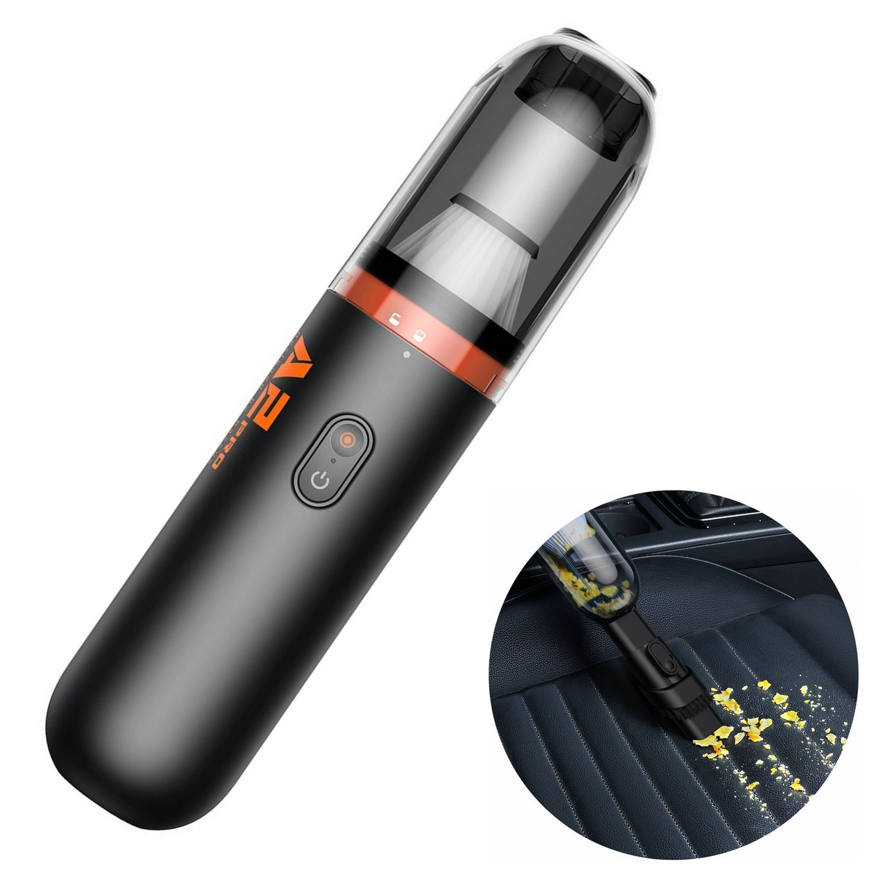 Автомобільний бездротовий пилосос Baseus A2 Pro Car Vacuum Cleaner 80 W 2000 mAh (VCAQ040001) Black, фото 1