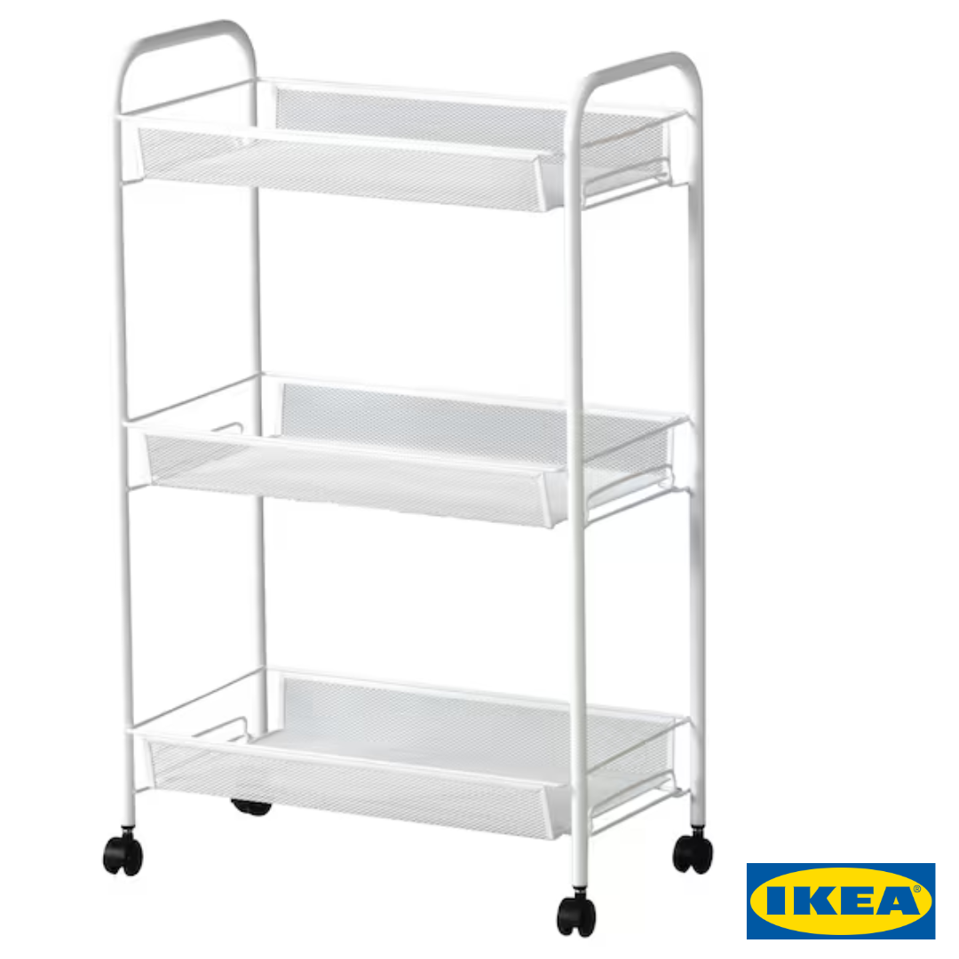 Візок на колесах IKEA HORNAVAN (ІКЕА ХОРНАВАН). 70243873. Білий