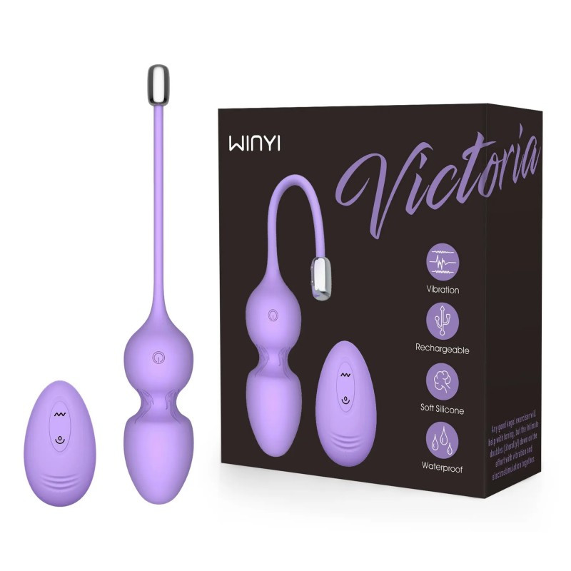 Вагінальні кульки Кегеля з вібрацією WY0569 VICTORIA-Sexual Vibrator impack Kegel Exercises Balls kitty.in.ua, фото 1