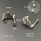 Прикраса для пірсингу губи. Сережки для губ, фото 3