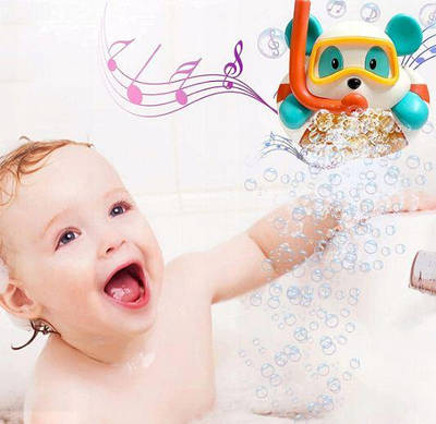 Гра для ванної водна панда з бульбашками звуки Ведмедик панда піногенератор для веселого купання малюкові